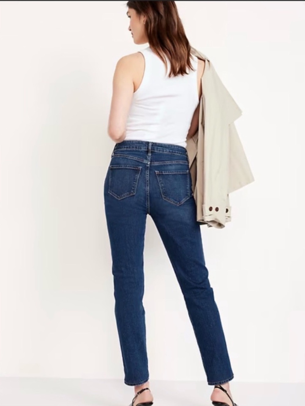 NWT Old Navy High Rise Vintage Slim Dark Blue Jeans - Picture 3 of 7